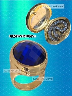 ALEXIS BITTAR • Rare Snake Poison Pill Ring Locket. Vanitas